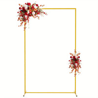 Arche de Mariage Rectangulaire Dorée en Métal, 120 × 180 cm, vue d'ensemble