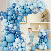 Kit Arche de Ballons Bleu Ciel et Bleu Roi, 84 Pièces, vue complémentaire 2