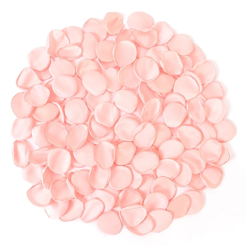 Pétales de Rose Satinés Artificiels, coloris rose pêche