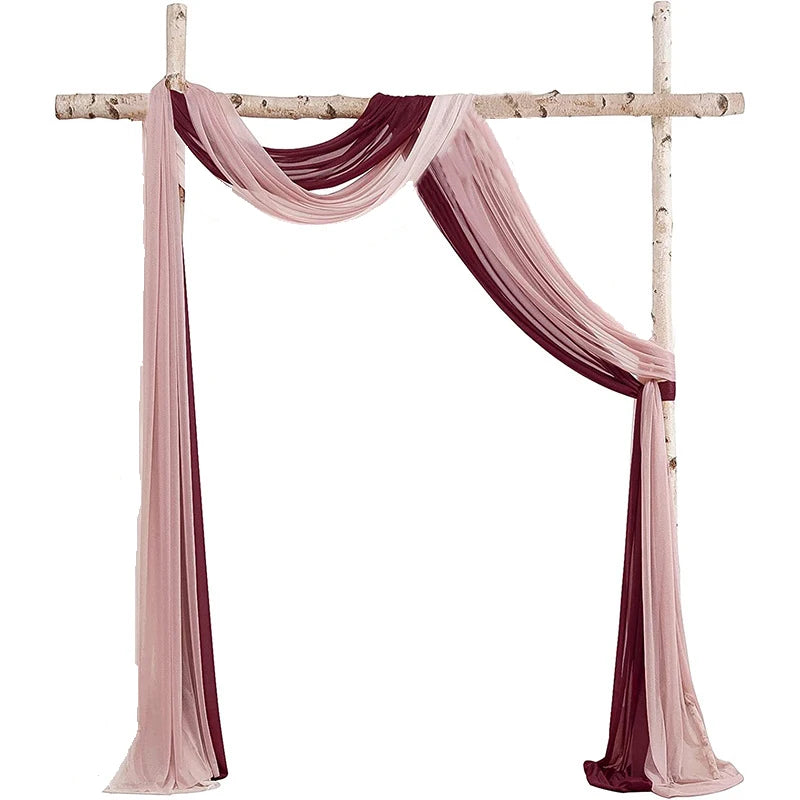 Compositions Florales et Voilages Bohèmes pour Arche de Mariage, 24 Articles à la Pièce