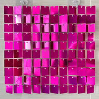 Toile de Fond Mariage à Panneaux Sequins Brillants, coloris fuchsia