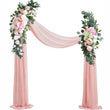 Compositions Florales et Voilages Rustiques pour Arche de Mariage, 15 Articles à la Pièce