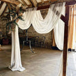 Voilage pour Arche de Mariage de 71 × 579 cm, 5 Coloris, 1 ou 2 Panneaux