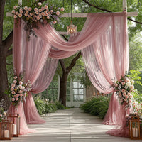 Voilage Tulle Semi-Transparent pour Arche de Mariage, 13 Coloris, 6 Tailles