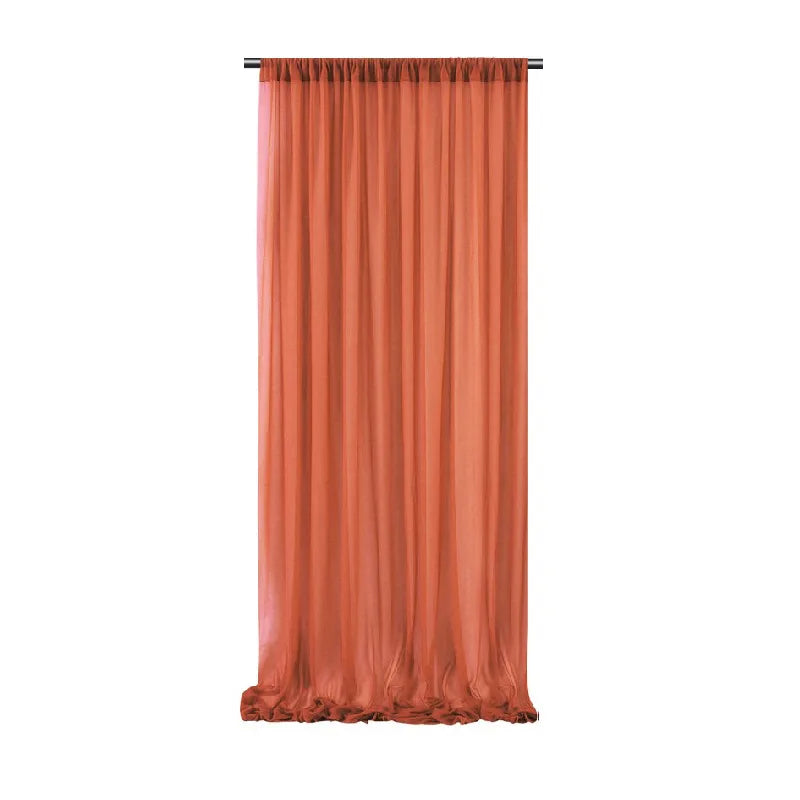 Voilage Mousseline Sans Plis pour Arche de Mariage, coloris rouille