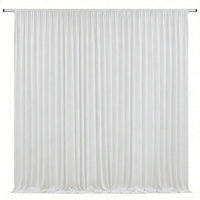 Toile de fond de mariage extensible à poche à tringle, coloris blanc