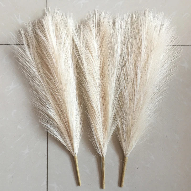 Pampa Artificielle pour Mariage Bohème, Tige de 45 cm, coloris crème