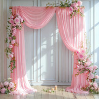 Voilage Arche de Mariage en Mousseline, 70 cm de Large, coloris rose
