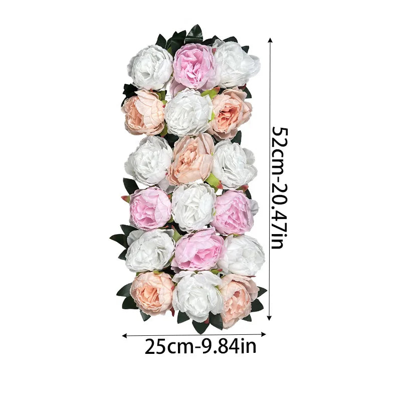Mur de Fleurs Artificielles, Panneau de Pivoines 52 × 25 cm, vue complémentaire 4
