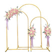 Arche de Mariage Arrondie en Métal Doré, 120 à 220 cm