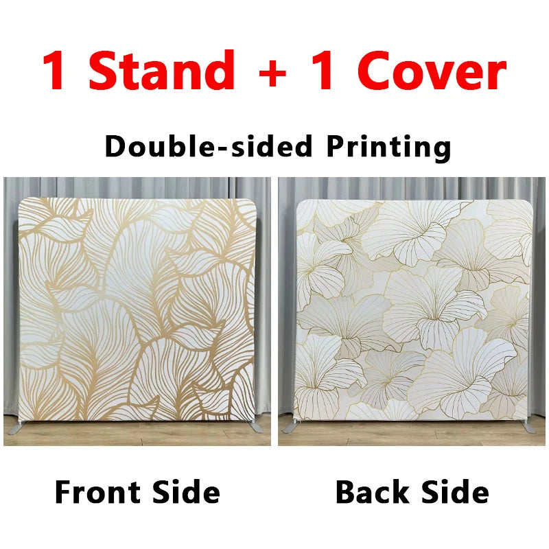 Fond de Photocall Double Face en Aluminium, 243 x 243 cm, 20 Motifs Recto Verso