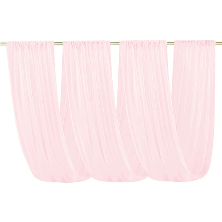 Voilage Plafond Mariage en Chiffon, coloris rose clair