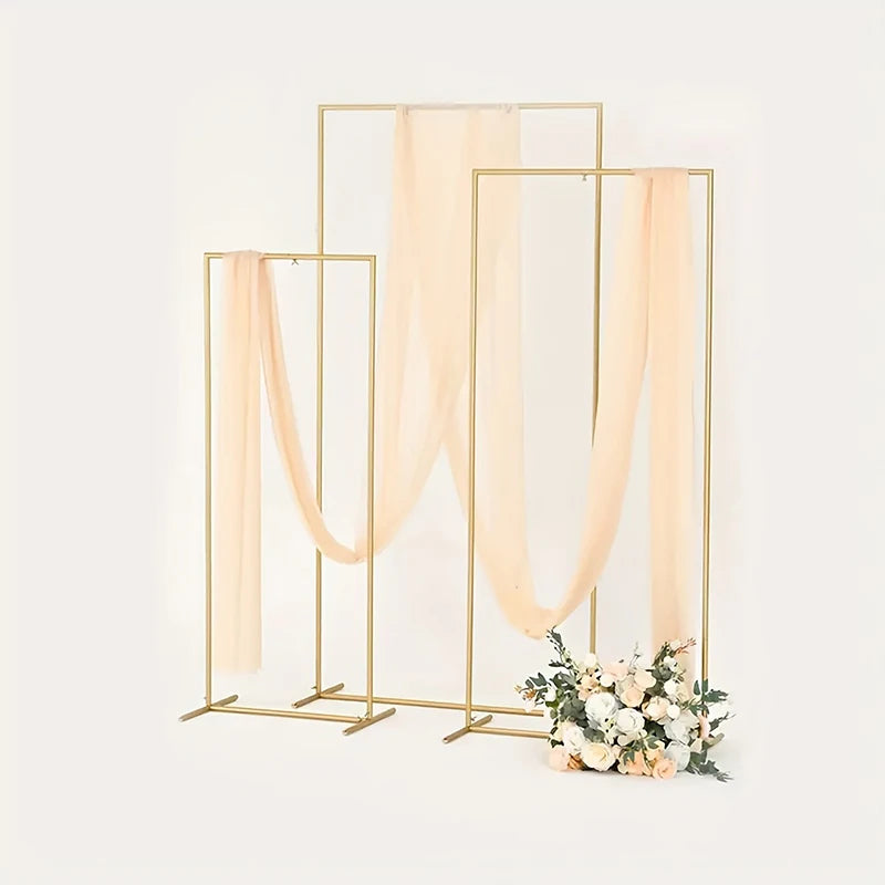 Arche de Mariage Rectangulaire en Métal Doré, 150 à 200 cm, vue complémentaire 3