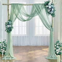 Voilage d'Arche de Mariage en Chiffon, coloris vert d'eau