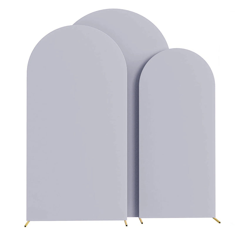 Housse d'Arche de Mariage en Spandex, coloris gris clair