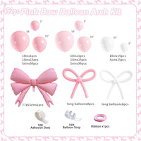 Kit Arche de Ballons Rose et Blanc avec Nœuds, 152 Pièces, vue complémentaire 6