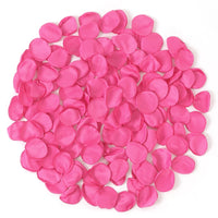 Pétales de Rose Satinés Artificiels, coloris rose fuchsia