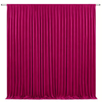 Toile de fond de mariage extensible à poche à tringle, coloris fuchsia