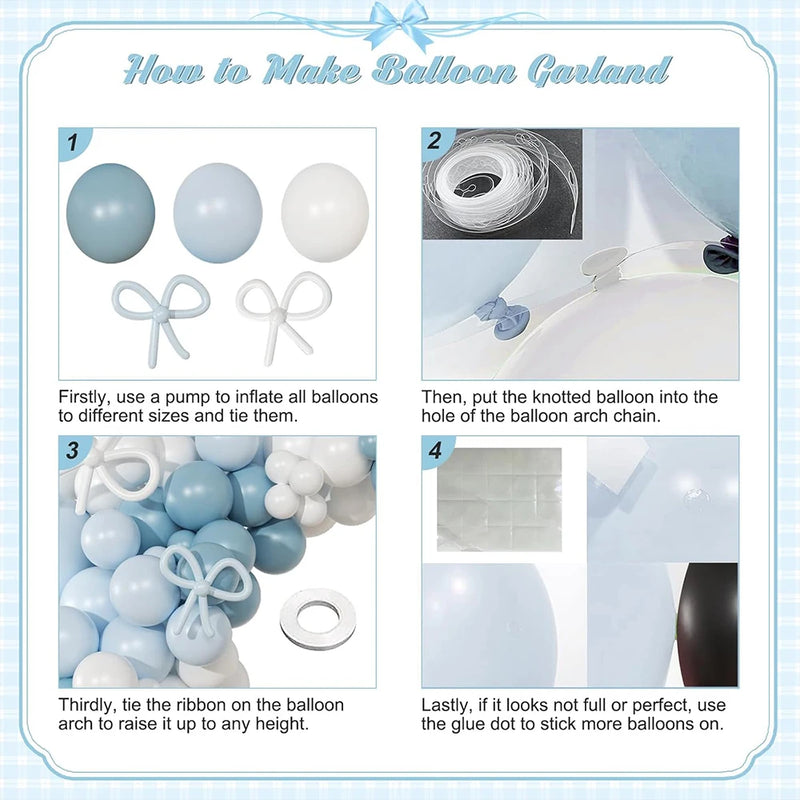 Kit Arche de Ballons Bleu Poussière, vue complémentaire 4