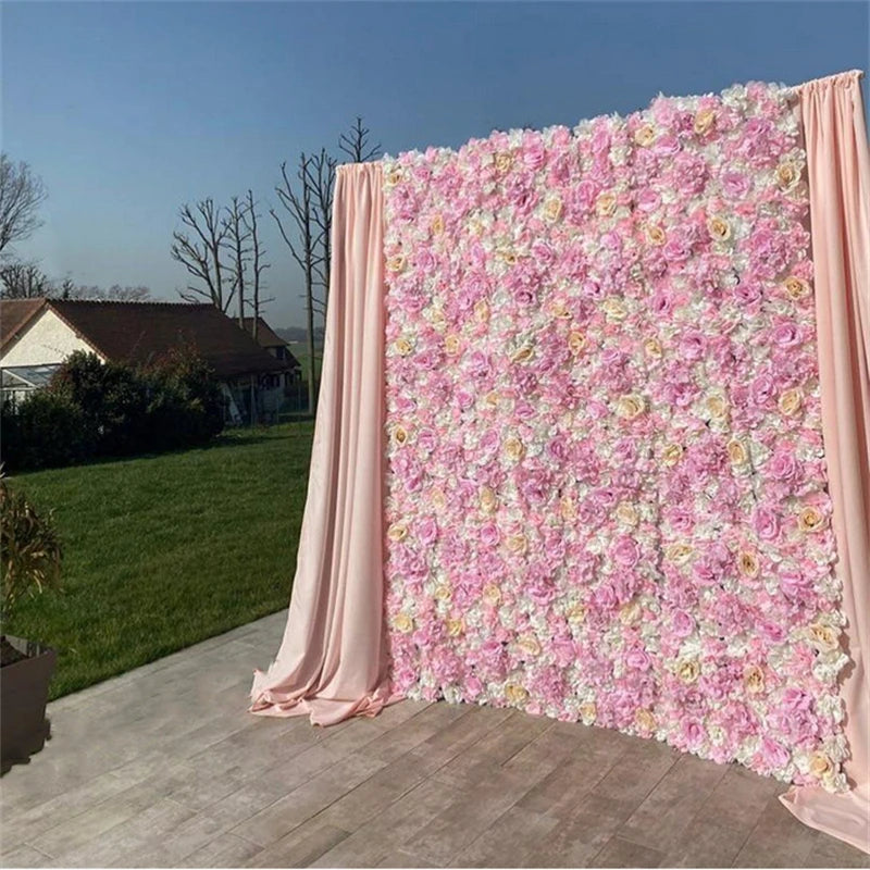 Mur de Fleurs Artificielles, Panneau Haute Densité 60 × 40 cm, 22 Coloris