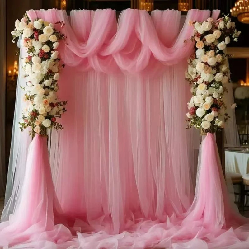 Voilage Tulle pour Arche de Mariage, Panneau de 75 × 600 cm, vue complémentaire 3